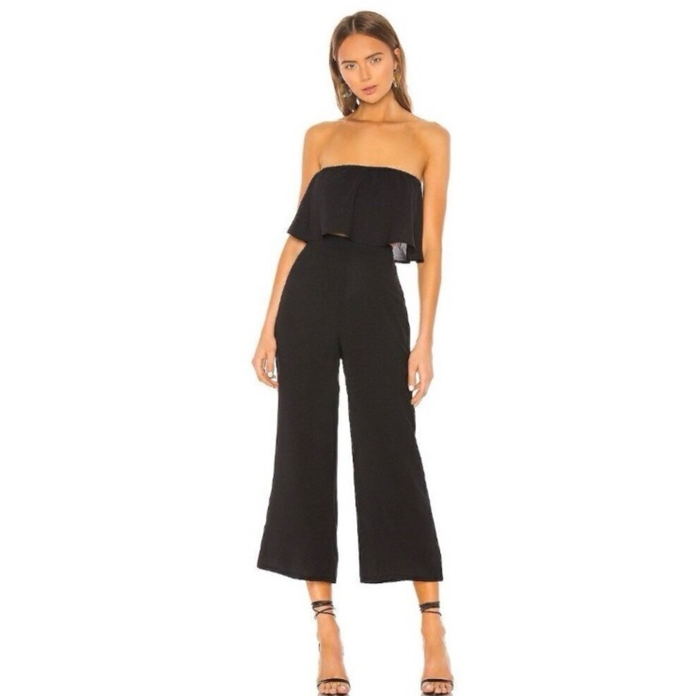 Superdown Brooke Set in Black Xsmall New Womens Outfit Strapless Crop Top Pants